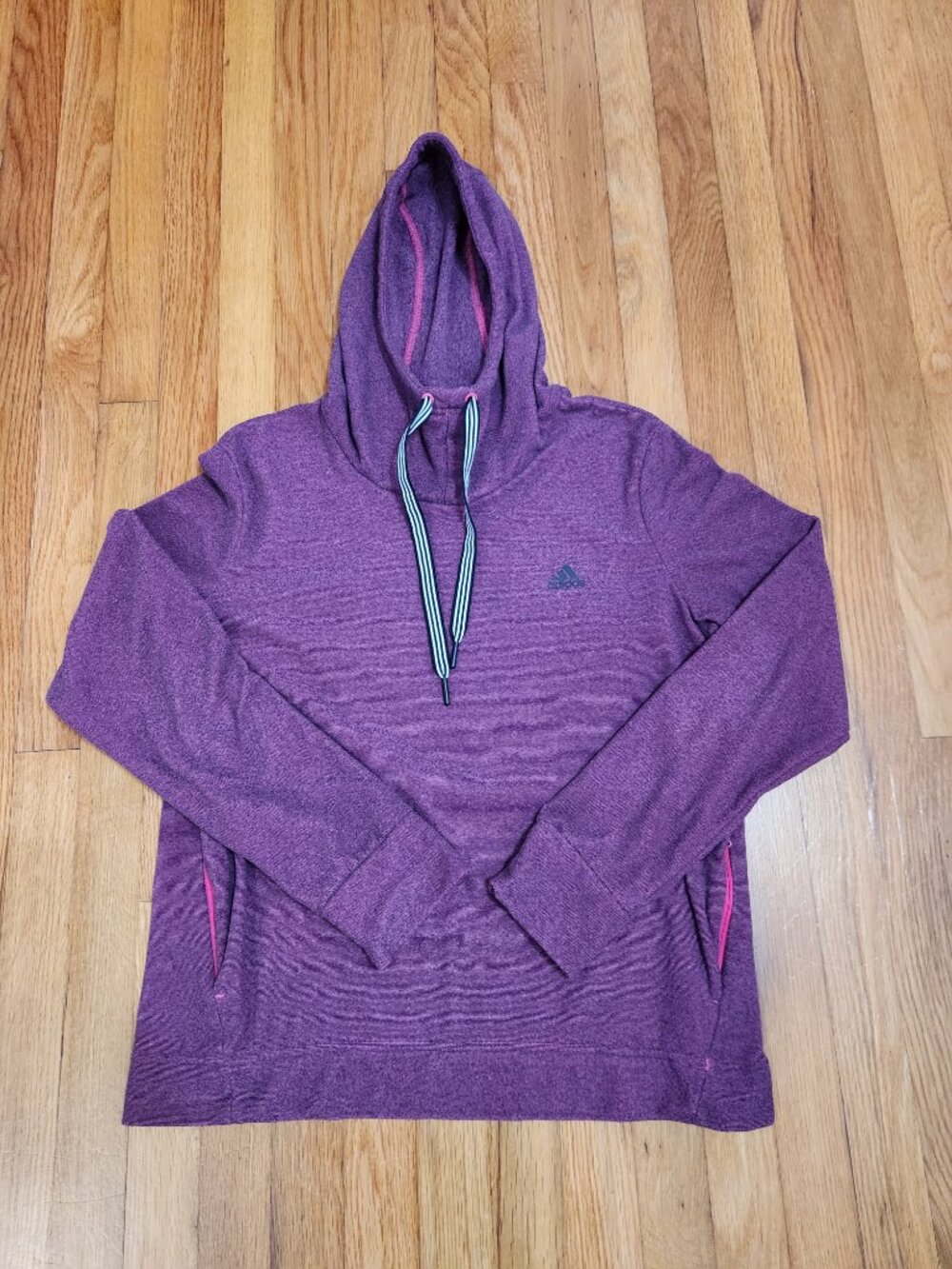 Title: Adidas Women’s Purple Heather Pullover Hoodie DW4157 Large
